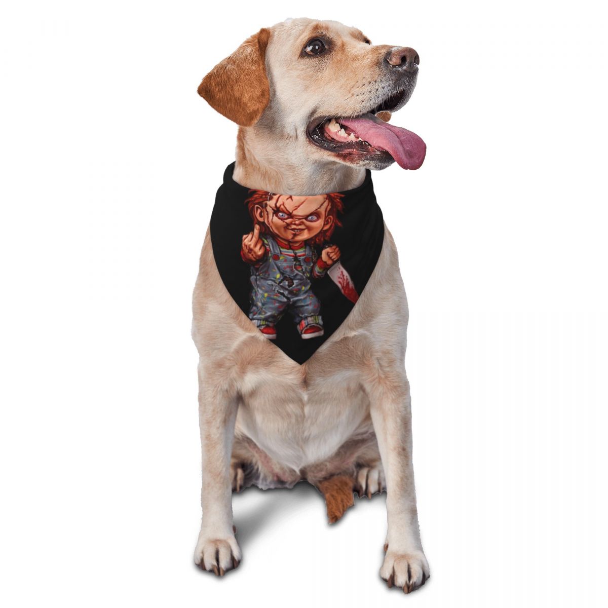 Dog Bandana Scarf - The Killer Doll Chucky Bandane per