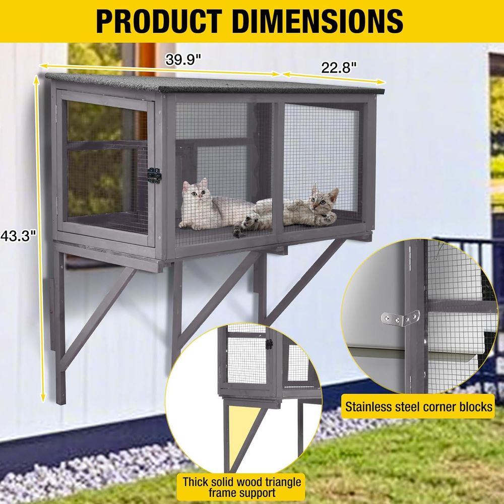 Recinto per Gatti da Esterno c - Cat Window Perch recensione e prezzo